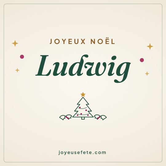 Image carrée « Joyeux Noël Ludwig » pour WhatsApp