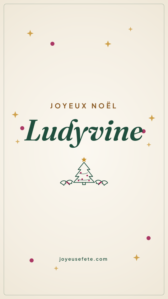 Image « Joyeux Noël Ludyvine » au format story