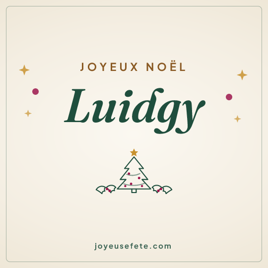 Image carrée « Joyeux Noël Luidgy » pour WhatsApp