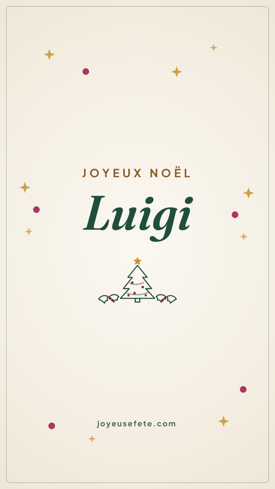 Image « Joyeux Noël Luigi » au format story