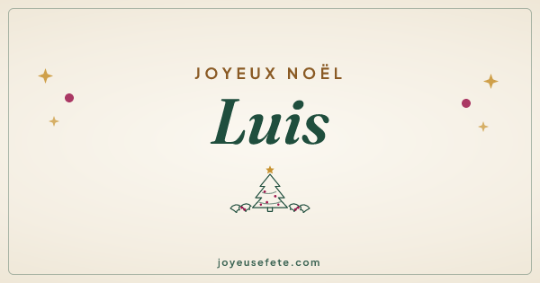 Image « Joyeux Noël Luis » au format large