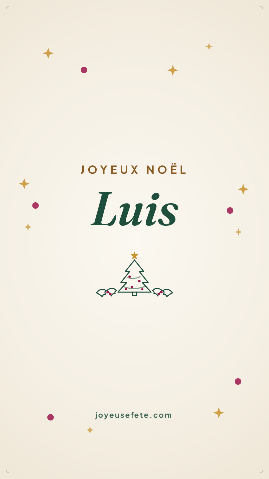 Image « Joyeux Noël Luis » au format story
