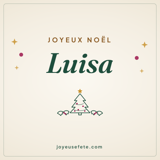 Image carrée « Joyeux Noël Luisa » pour WhatsApp