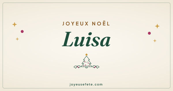 Image « Joyeux Noël Luisa » au format large