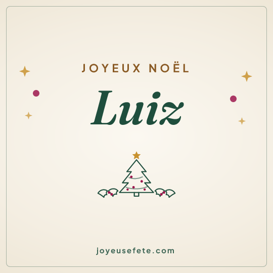 Image carrée « Joyeux Noël Luiz » pour WhatsApp