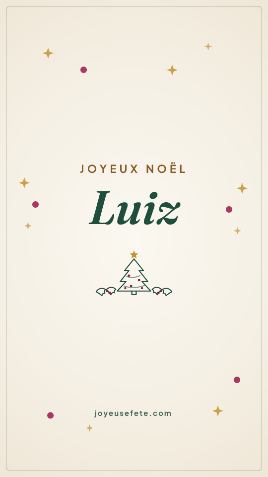 Image « Joyeux Noël Luiz » au format story