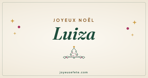 Image « Joyeux Noël Luiza » au format large