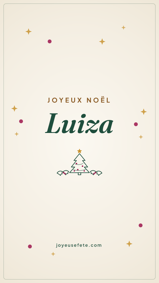 Image « Joyeux Noël Luiza » au format story