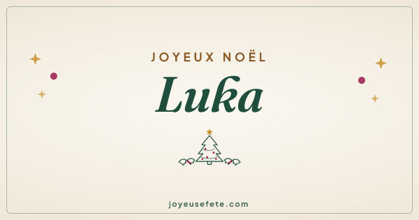 Image « Joyeux Noël Luka » au format large