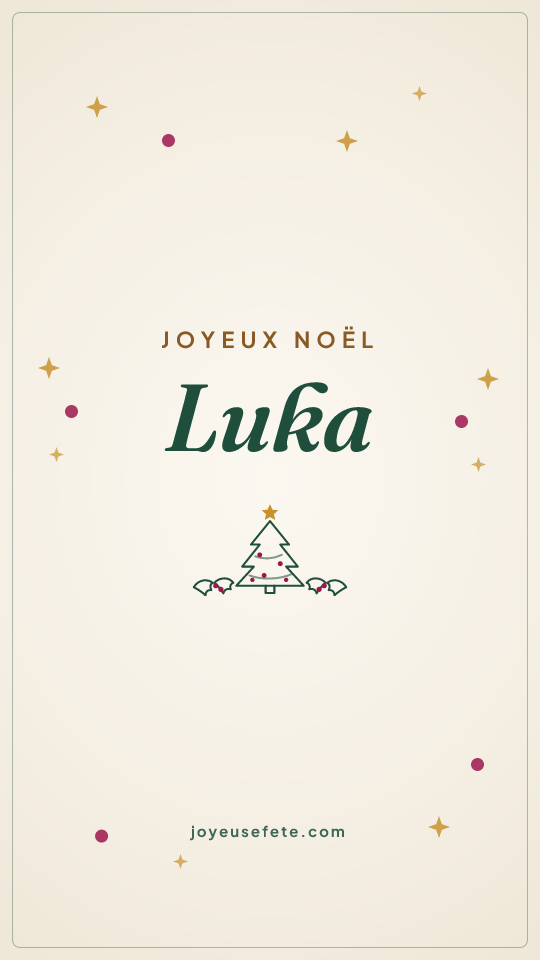 Image « Joyeux Noël Luka » au format story