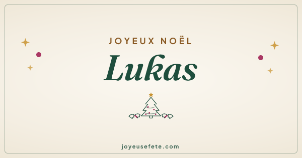 Image « Joyeux Noël Lukas » au format large