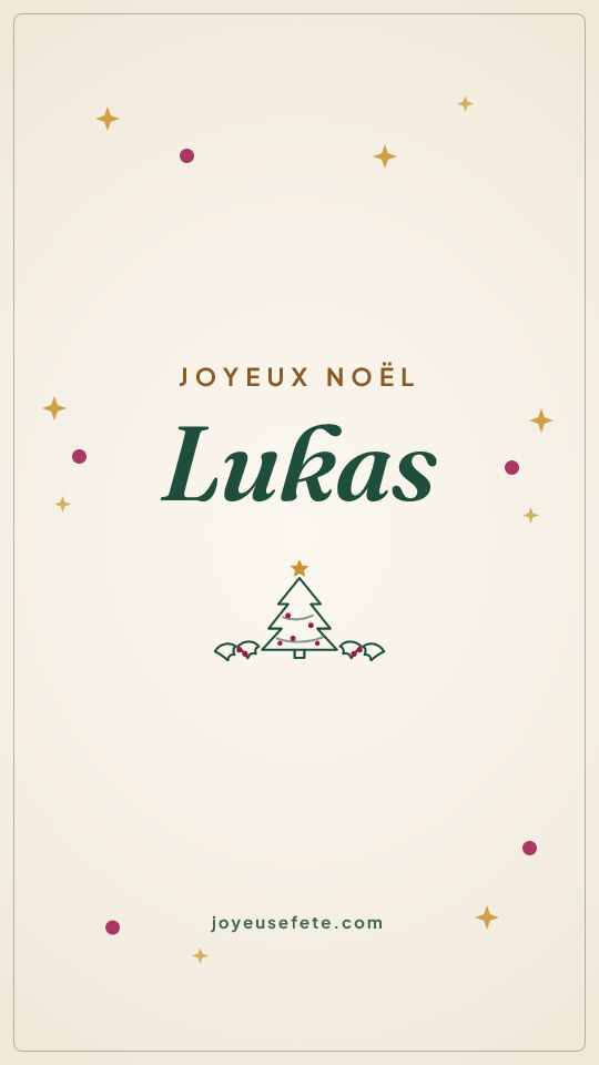 Image « Joyeux Noël Lukas » au format story