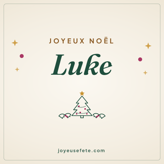 Image carrée « Joyeux Noël Luke » pour WhatsApp