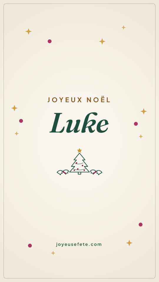 Image « Joyeux Noël Luke » au format story