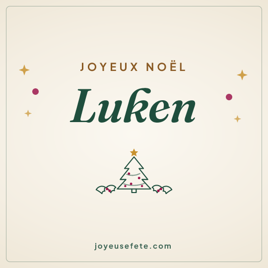 Image carrée « Joyeux Noël Luken » pour WhatsApp