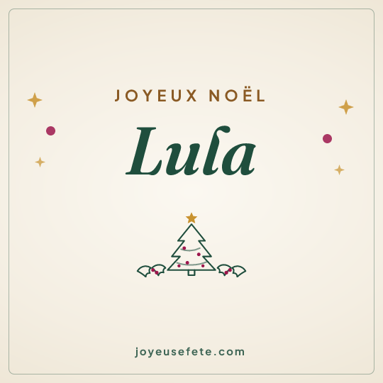 Image carrée « Joyeux Noël Lula » pour WhatsApp