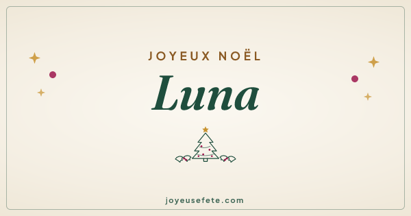 Image « Joyeux Noël Luna » au format large