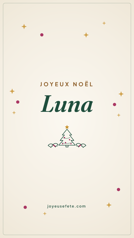 Image « Joyeux Noël Luna » au format story