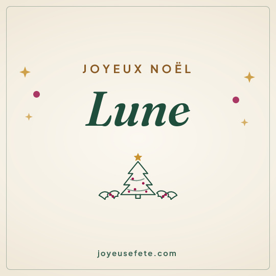 Image carrée « Joyeux Noël Lune » pour WhatsApp