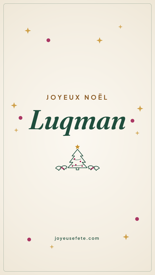 Image « Joyeux Noël Luqman » au format story
