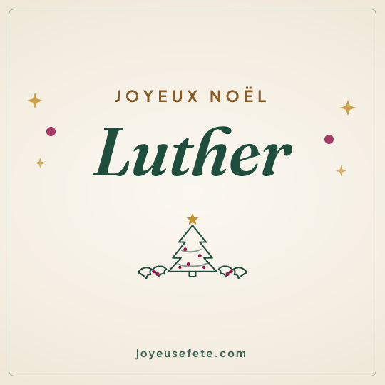 Image carrée « Joyeux Noël Luther » pour WhatsApp