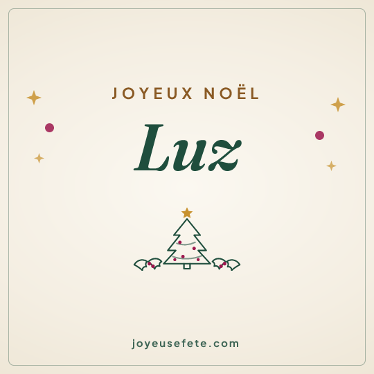 Image carrée « Joyeux Noël Luz » pour WhatsApp