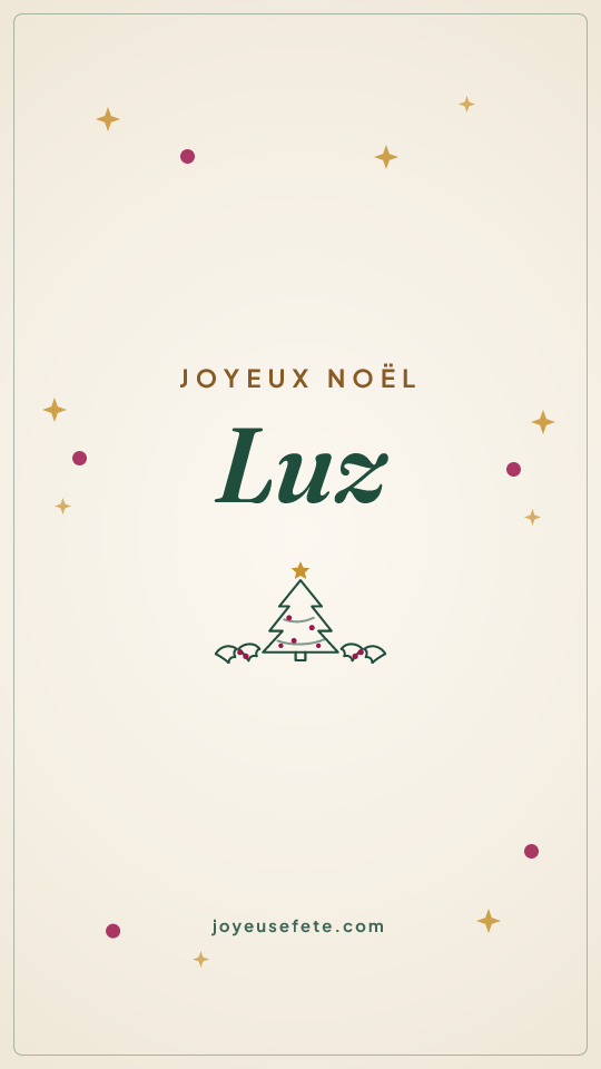 Image « Joyeux Noël Luz » au format story