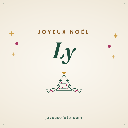 Image carrée « Joyeux Noël Ly » pour WhatsApp