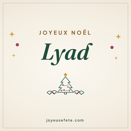Image carrée « Joyeux Noël Lyad » pour WhatsApp