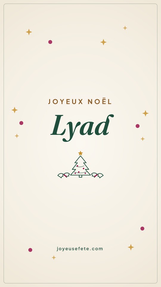 Image « Joyeux Noël Lyad » au format story
