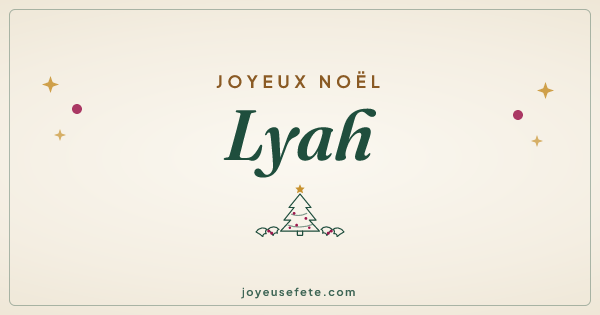 Image « Joyeux Noël Lyah » au format large