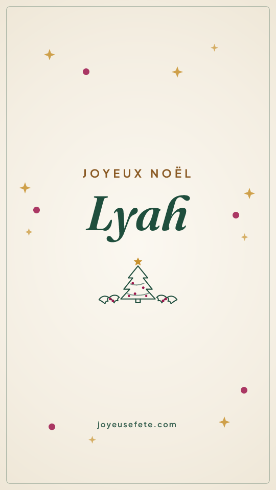 Image « Joyeux Noël Lyah » au format story