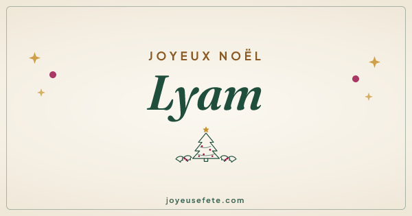 Image « Joyeux Noël Lyam » au format large