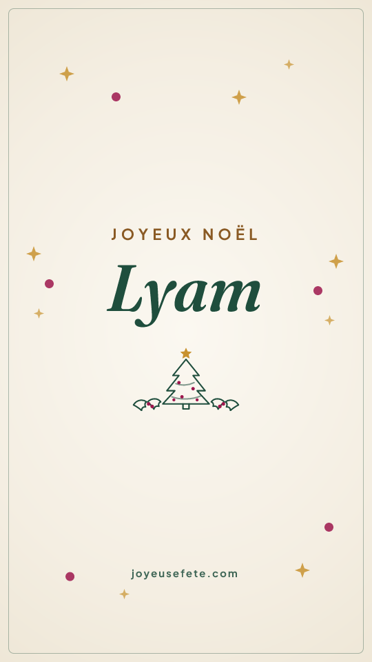 Image « Joyeux Noël Lyam » au format story