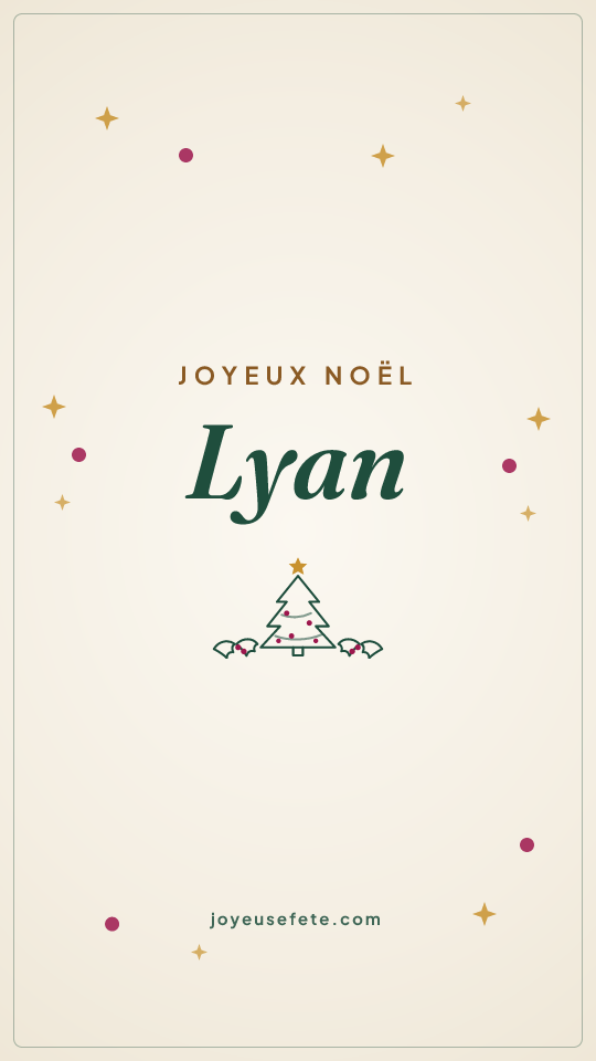 Image « Joyeux Noël Lyan » au format story