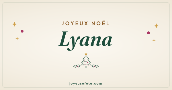 Image « Joyeux Noël Lyana » au format large