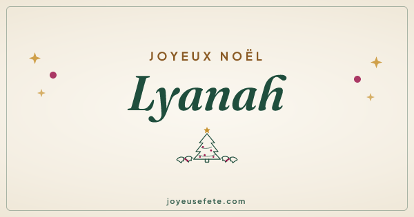 Image « Joyeux Noël Lyanah » au format large