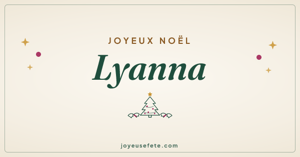 Image « Joyeux Noël Lyanna » au format large