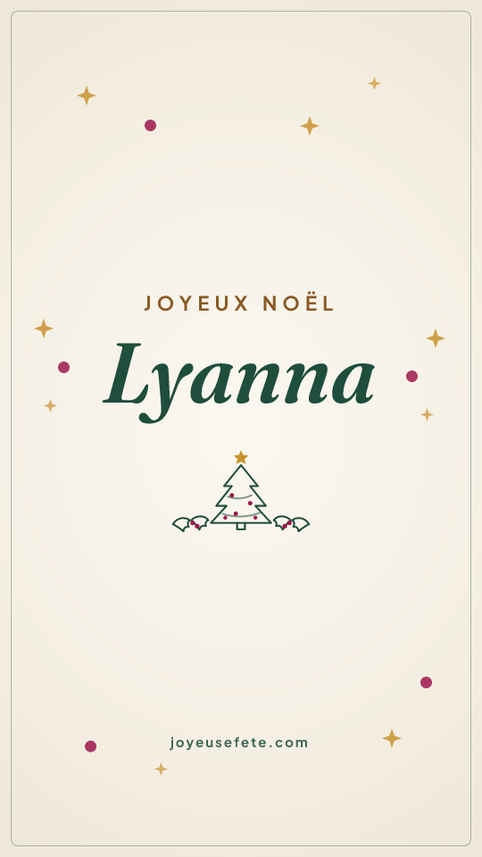 Image « Joyeux Noël Lyanna » au format story