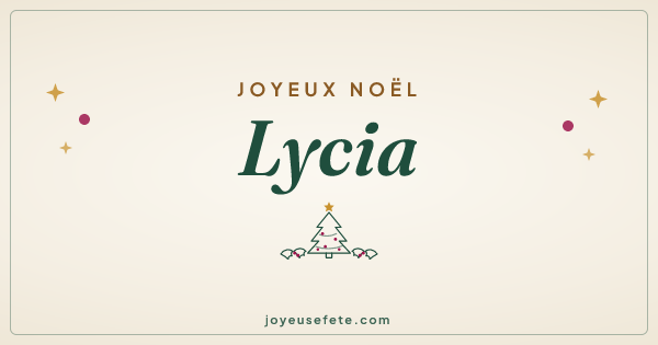 Image « Joyeux Noël Lycia » au format large