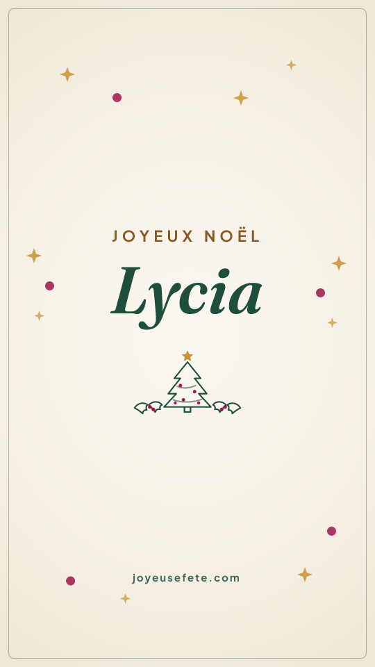 Image « Joyeux Noël Lycia » au format story