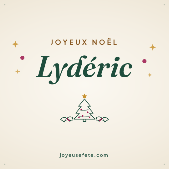 Image carrée « Joyeux Noël Lydéric » pour WhatsApp