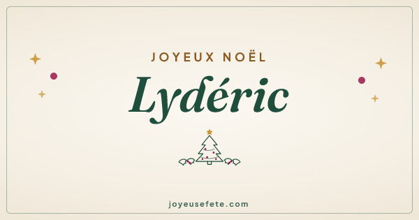 Image « Joyeux Noël Lydéric » au format large