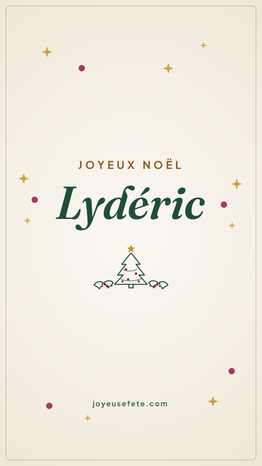 Image « Joyeux Noël Lydéric » au format story