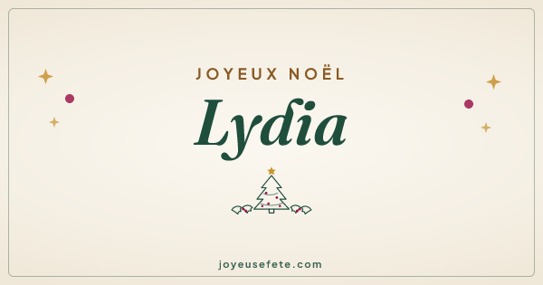 Image « Joyeux Noël Lydia » au format large