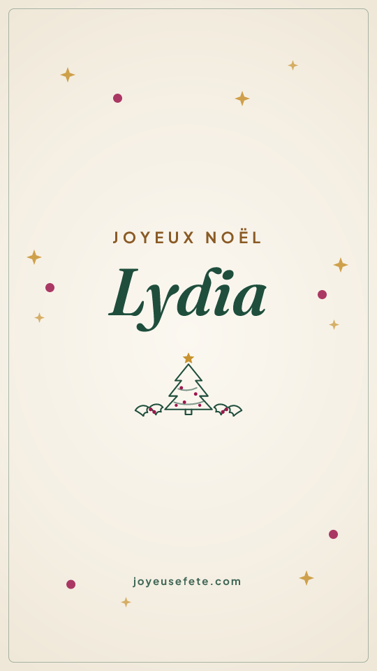 Image « Joyeux Noël Lydia » au format story