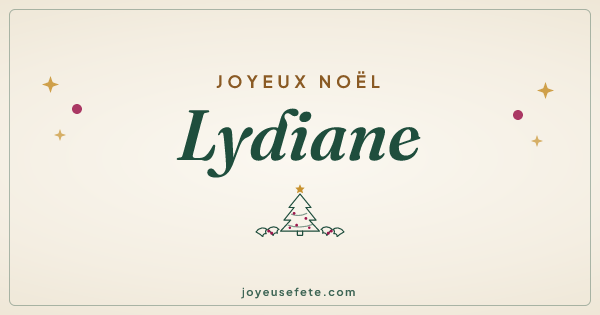 Image « Joyeux Noël Lydiane » au format large