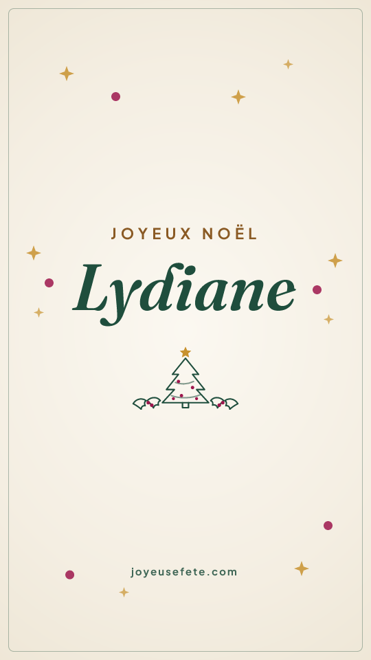 Image « Joyeux Noël Lydiane » au format story