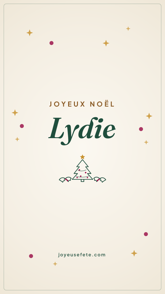 Image « Joyeux Noël Lydie » au format story