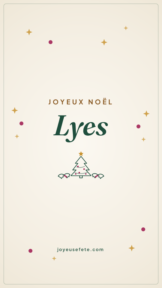 Image « Joyeux Noël Lyes » au format story